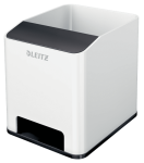 Kubek na długopisy Leitz WOW ze wzmacniaczem dźwięku BIAŁO-CZARNY