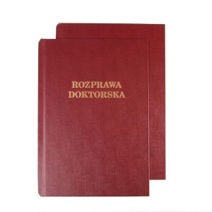 Okładka twarda - O.HARD COVER Classic 304x212mm / BORDOWA / 10par / Rozprawa Doktorska (A4+ pionowa)
